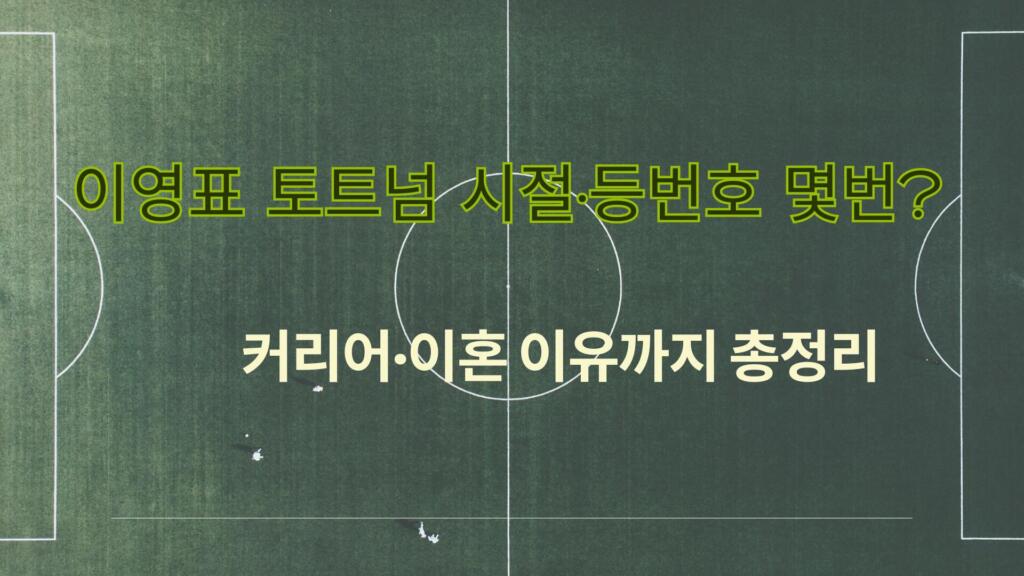  이영표 토트넘 시절·등번호 몇번? 커리어·이혼 이유까지 총정리