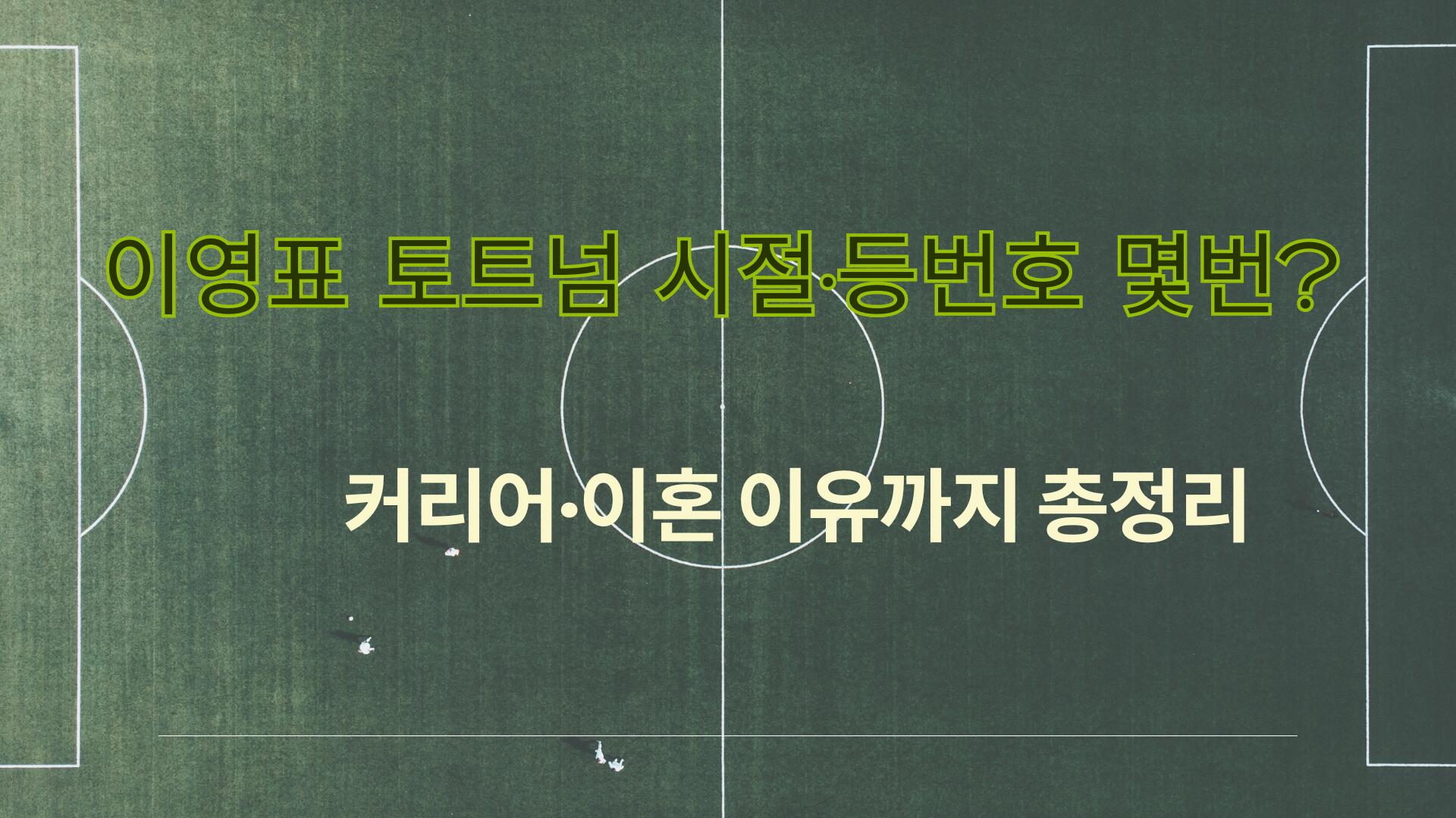  이영표 토트넘 시절·등번호 몇번? 커리어·이혼 이유까지 총정리